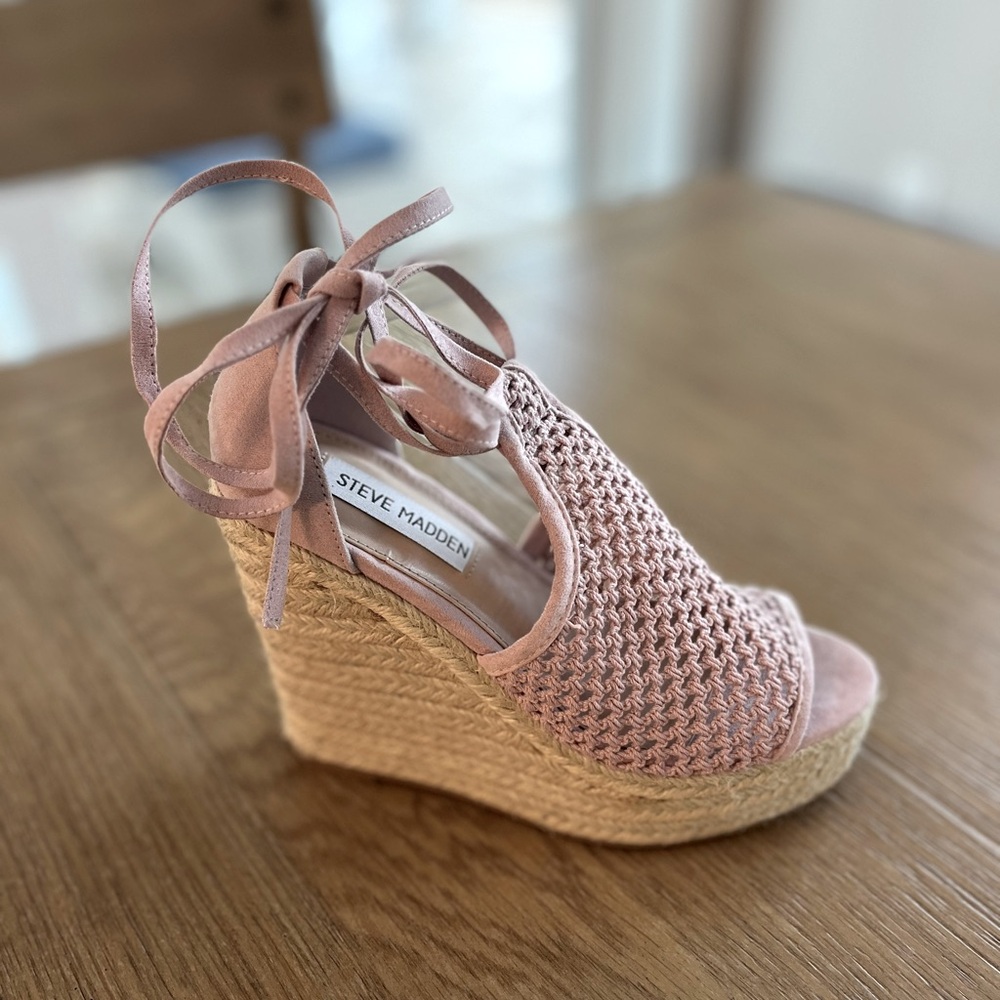 Steve Madden Crochet Wedge Sandal